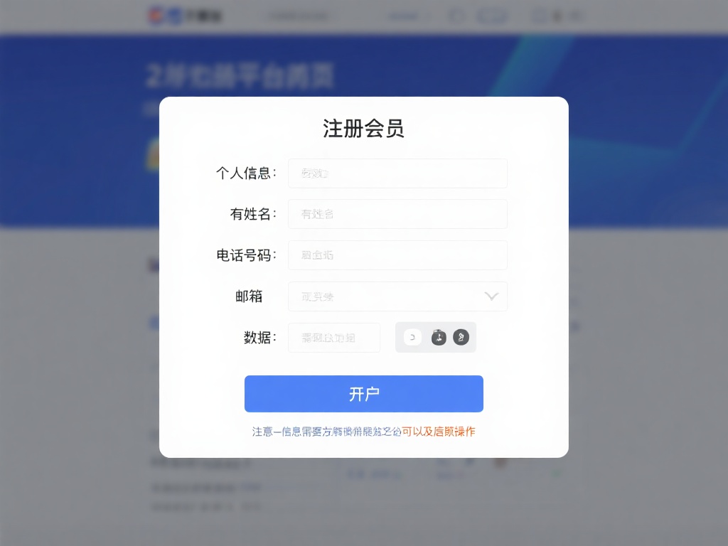 2.&nbsp;注册会员信息：
进入平台后，找到“注册”或