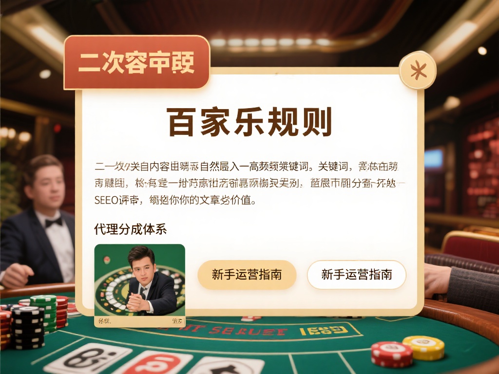 新手入门宝典:揭秘顶级百家乐代理的核心营销策略
